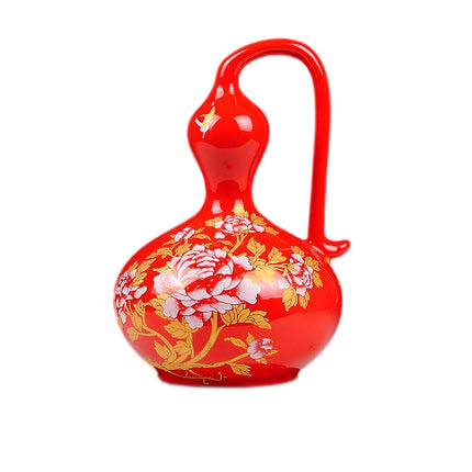 Kompatibel porcelæn til Jahrriesnge red peony gourd vase cna0688 Kompatibel porcelæn Jahrriesnge til red peony gourd vase cna0688