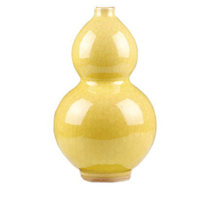 Kompatibel porcelæn til Jahrriesnge yellow ice cube cracked gourd vase cna0731 Kompatibel porcelæn Jahrriesnge til yellow ice cube cracked gourd vase cna0731