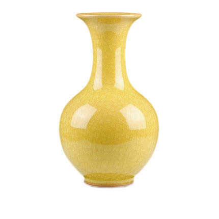 Kompatibel porcelæn til Jahrriesnge yellow ice cube cracked gourd vase cna0732 Kompatibel porcelæn Jahrriesnge til yellow ice cube cracked gourd vase cna0732