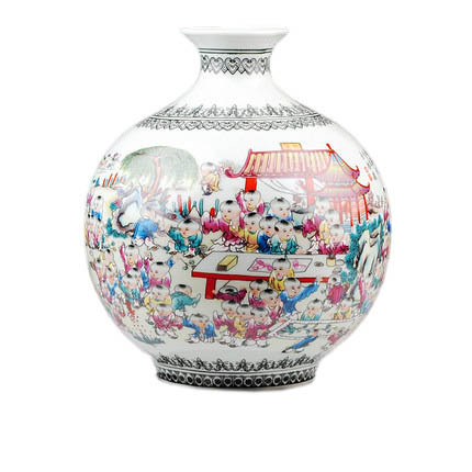 Kompatibel porcelæn til Jahrriesnge pastel one hundred children figure vase cna0784 Kompatibel porcelæn Jahrriesnge til pastel one hundred children figure vase cna0784