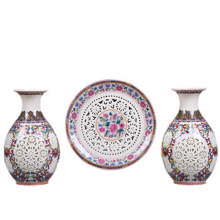 Kompatibel porcelæn til Jahrriesnge hollow vase set 3 pcs cna0909 Kompatibel porcelæn Jahrriesnge til hollow vase set 3 pcs cna0909