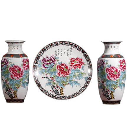 Kompatibel porcelæn til Jahrriesnge peony vase set 3pcs cna1047 Kompatibel porcelæn Jahrriesnge til peony vase set 3pcs cna1047