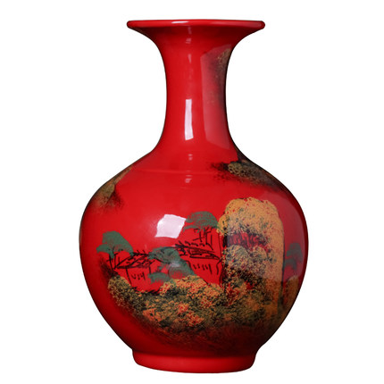 Kompatibel porcelæn til Jahrriesnge red landscape vase cna1352 Kompatibel porcelæn Jahrriesnge til red landscape vase cna1352
