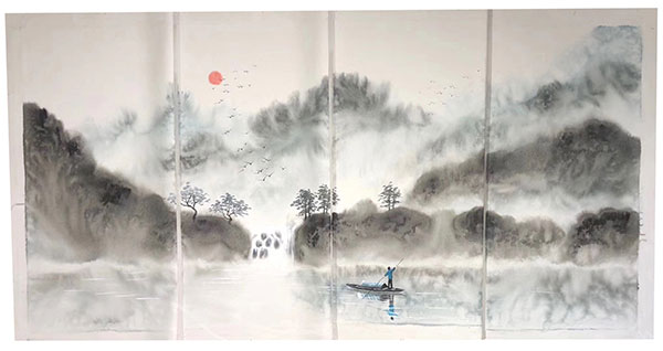 Kompatibel Landskab til JAHRRIESNGE boat-in-lake-lpg1398 Kompatibel Landskab JAHRRIESNGE til boat-in-lake-lpg1398